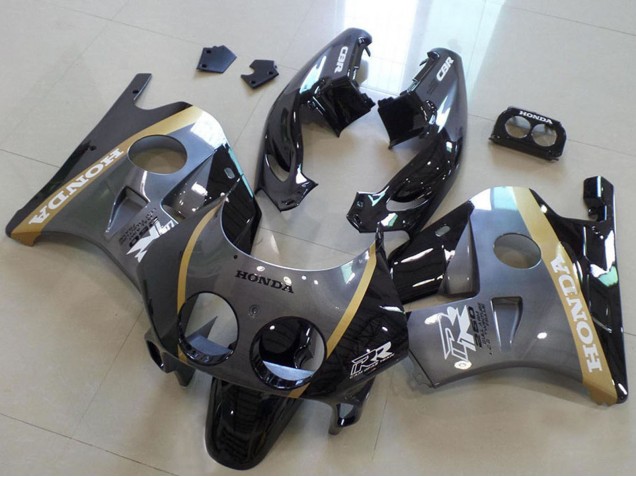 1990-1998 Honda CBR250RR MC22 Motorcycle Fairings - Grey Gold Glossy Black