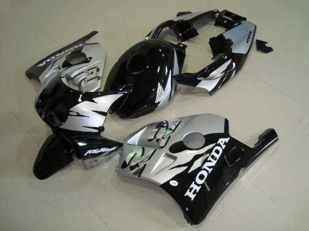 1990-1998 Honda CBR250RR MC22 Motorcycle Fairings - Silver Glossy Black