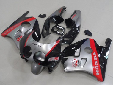1990-1998 Honda CBR250RR MC22 Motorcycle Fairings - Silver Red Glossy Black