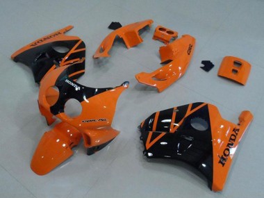1990-1998 Honda CBR250RR MC22 Motorcycle Fairing - Orange Glossy Black