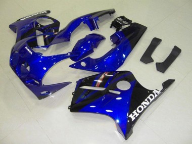 1990-1998 Honda CBR250RR MC22 Motorcycle Fairings - Blue Glossy Black White Decal
