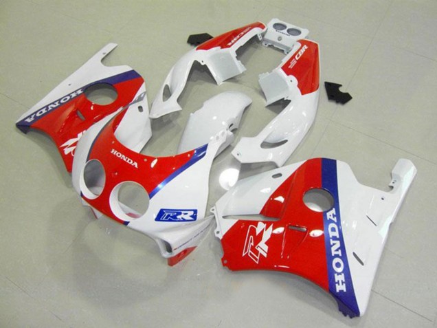 1990-1998 Honda CBR250RR MC22 Motorcycle Fairings - White Red Blue