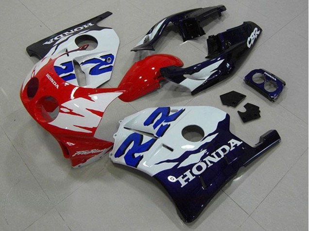 1990-1998 Honda CBR250RR MC22 Motorcycle Fairings - White Red Glossy Black