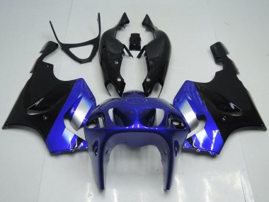 1996-2003 Kawasaki ZX7R Motorcycle Fairings - Blue Silver Glossy Black