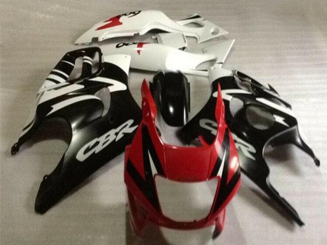 1995-1996 Honda CBR600 F3 Motorcycle Fairings - White Red Glossy Black