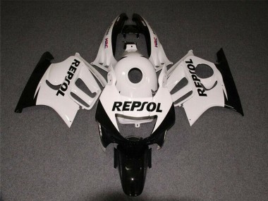 1997-1998 Honda CBR600 F3 Motorcycle Fairings - White Glossy Black Repsol