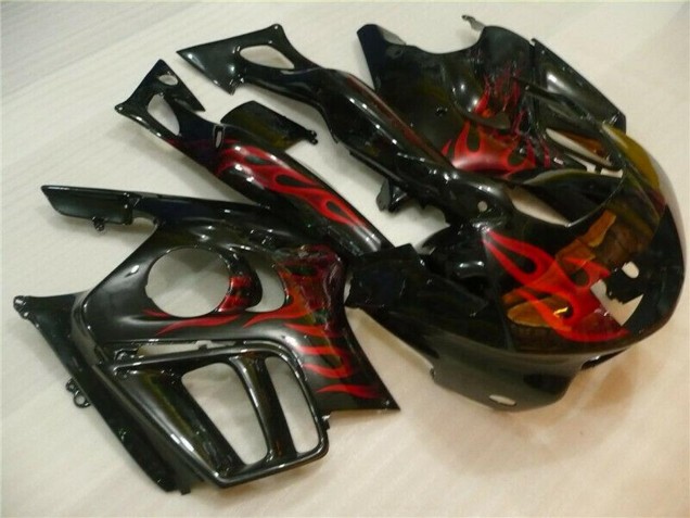1995-1996 Honda CBR600 F3 Motorcycle Fairings - Glossy Black Red Flame