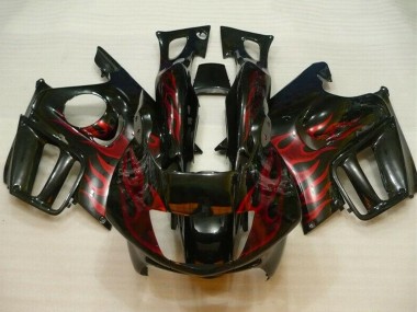 1995-1996 Honda CBR600 F3 Motorcycle Fairings - Glossy Black Red Flame