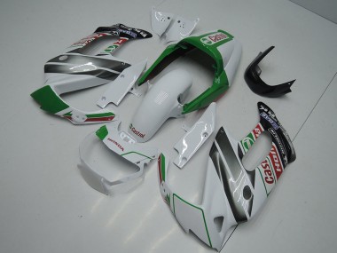 1997-2005 Honda VTR1000F Motorcycle Fairings - White Green Glossy Black Castrol