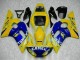1998-2002 Yamaha YZF R6 Motorcycle Fairings - Yellow Blue White Camel Motul