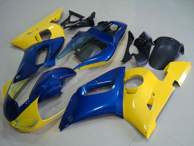 1998-2002 Yamaha YZF R6 Motorcycle Fairings - Yellow Blue