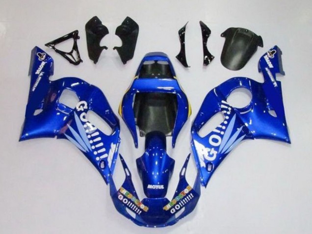 1998-2002 Yamaha YZF R6 Motorcycle Fairings - Blue White Go Motul
