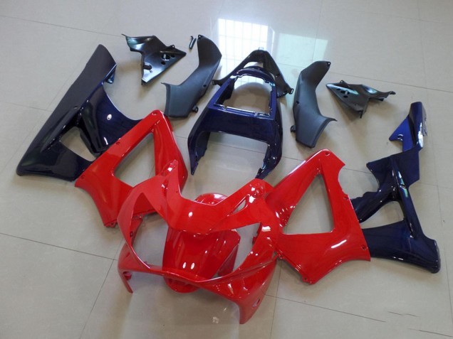 2000-2001 Honda CBR900RR 929 Motorcycle Fairings - Red Dark Blue
