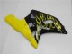 2001-2003 Suzuki GSXR 600/750 Motorcycle Fairings - Glossy Black Yellow Flame