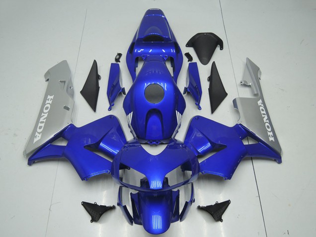 2003-2004 Honda CBR600RR Motorcycle Fairing - Silver Blue