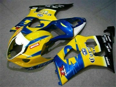2003-2004 Suzuki GSXR 1000 Motorcycle Fairings - Yellow Blue White Red Corona Motul