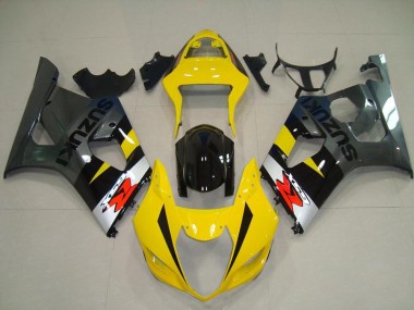 2003-2004 Suzuki GSXR 1000 Motorcycle Fairings - Yellow Silver Grey Black Red