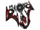 2003-2004 Yamaha YZF R6 Motorcycle Fairing - Glossy Black Red Flame