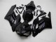 2004-2005 Honda CBR1000RR Motorcycle Fairings - Glossy Black Matte Black