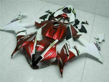2004-2006 Yamaha YZF R1 Motorcycle Fairings - White Red Yellow Motul 46