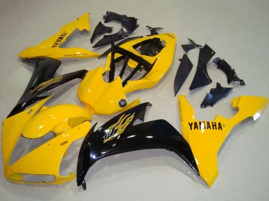 2004-2006 Yamaha YZF R1 Motorcycle Fairings - Yellow Glossy Black