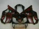 2004-2007 Honda CBR600 F4i Motorcycle Fairings - Glossy Black Red Flame