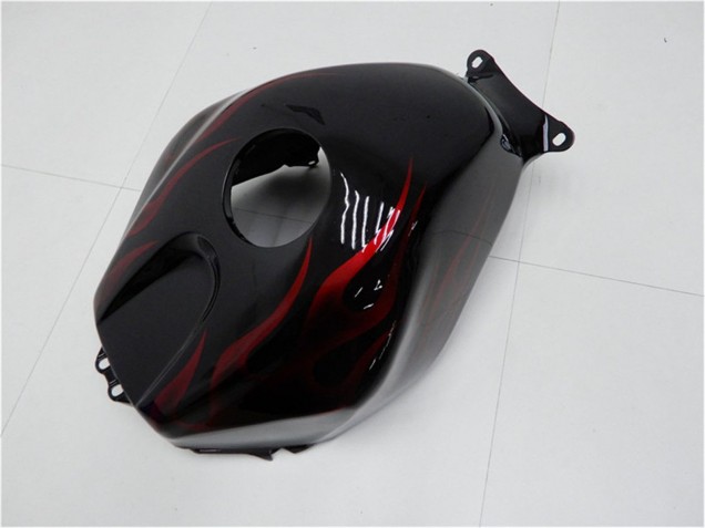 2005-2006 Honda CBR600RR Motorcycle Fairing Kits - Glossy Black Red Flame