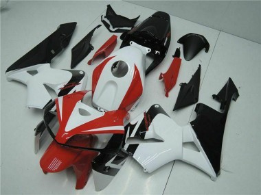 2005-2006 Honda CBR600RR Motorcycle Fairing Kits - White Red Black