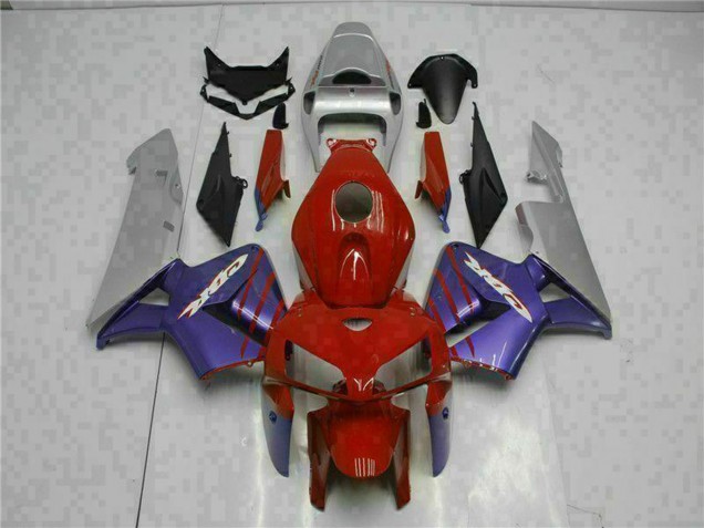 2005-2006 Honda CBR600RR Motorcycle Fairings - Red Purple Grey