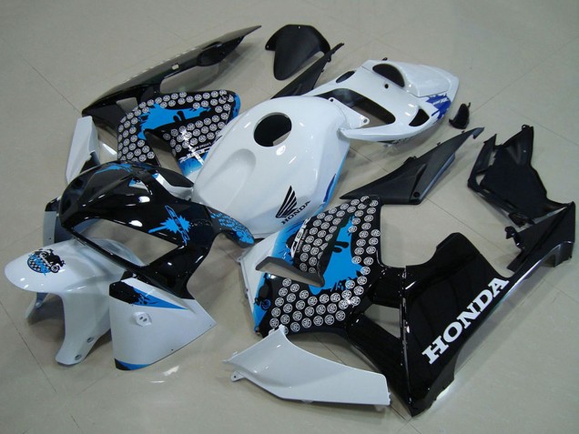 2005-2006 Honda CBR600RR Motorcycle Fairings - White Blue Black