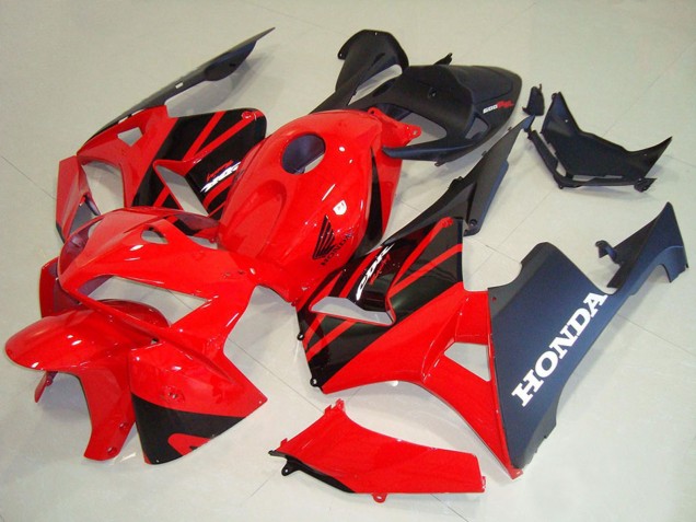 2005-2006 Honda CBR600RR Motorcycle Fairing Kits - Red Black