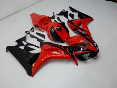2006-2007 Honda CBR1000RR Motorcycle Fairings Kits - Red Glossy Black