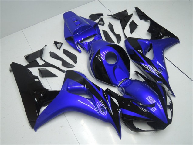 2006-2007 Honda CBR1000RR Motorcycle Fairing Kits - Blue Glossy Black