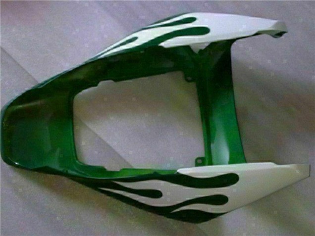 2006-2007 Honda CBR1000RR Motorcycle Fairings - White Green Flame