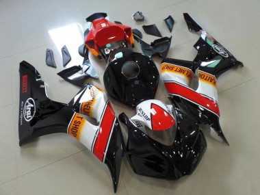 2006-2007 Honda CBR1000RR Motorcycle Fairings - Red White Orange Glossy Black Racing