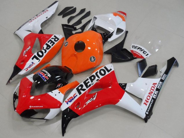 2006-2007 Honda CBR1000RR Motorcycle Fairing - Orange White Red Glossy Black Repsol HRC