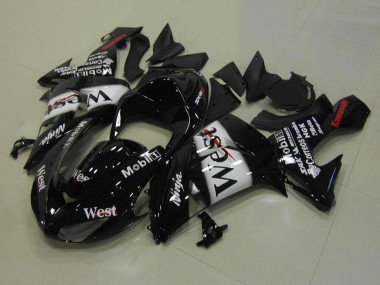 2006-2007 Kawasaki ZX10R Motorcycle Fairings - Glossy Black White West Red