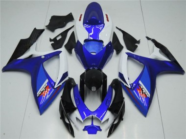 2006-2007 Suzuki GSXR 600/750 Motorcycle Fairing - White Blue Black Red