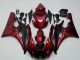 2006-2007 Yamaha YZF R6 Motorcycle Fairing Kits - Red Matte Black