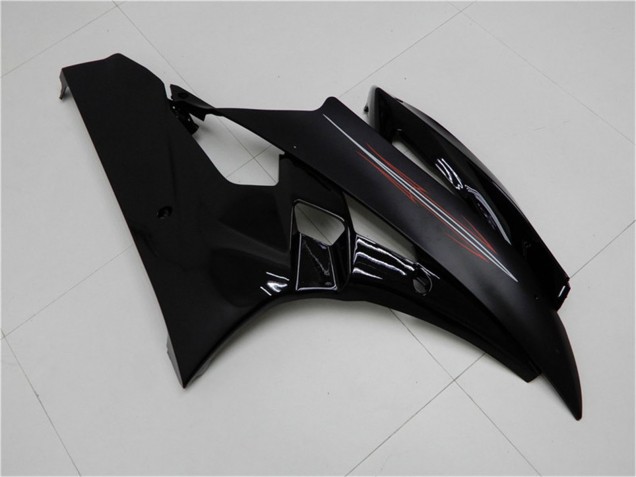 2006-2007 Yamaha YZF R6 Motorcycle Fairing Kits - Glossy Black Matte Black
