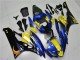 2006-2007 Yamaha YZF R6 Motorcycle Fairings - Blue Yellow Glossy Black Shark