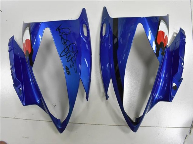 2006-2007 Yamaha YZF R6 Motorcycle Fairings - Blue Yellow Glossy Black Shark
