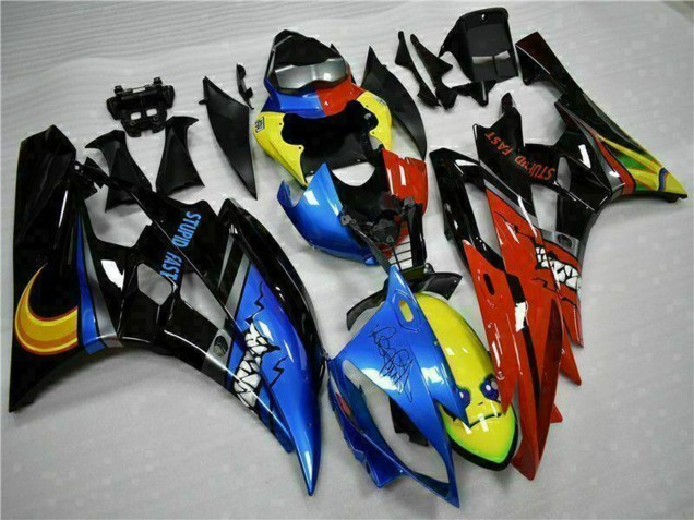 2006-2007 Yamaha YZF R6 Motorcycle Fairings - Yellow Blue Red Glossy Black Shark