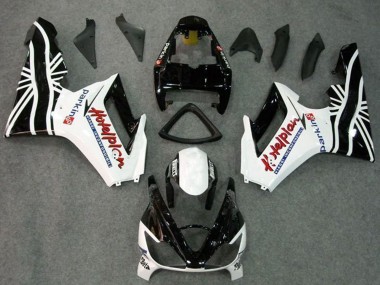 2006-2008 Triumph Daytona 675 Triple Motorcycle Fairing Kits - White Glossy Black