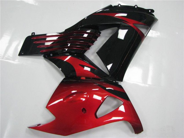 2006-2011 Kawasaki ZX14R ZZR1400 Motorcycle Fairings - Red Black