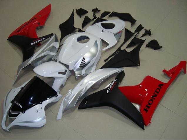 2007-2008 Honda CBR600RR Motorcycle Fairings - White Silver Red Glossy Black