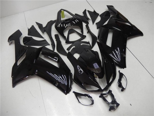 2007-2008 Kawasaki ZX6R Abs Motorcycle Fairing - Glossy Black
