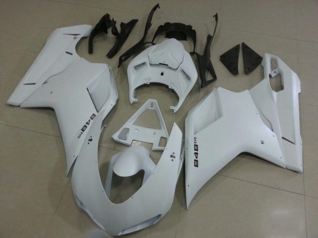 2007-2014 Ducati 848 Motorcycle Fairings - White