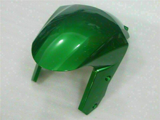 2008-2010 Kawasaki ZX10R Motorcycle Fairings - Glossy Black Green Flame