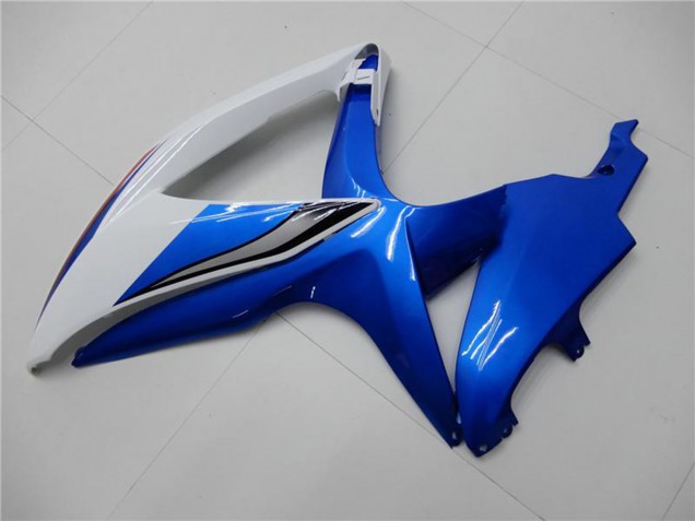2008-2010 Suzuki GSXR 600/750 Motorcycle Fairings - White Blue